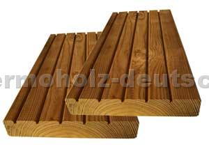 THKieferNut.jpg - Thermokiefer Glattkantdiele 26 x 140 mm Oberfläche genutet